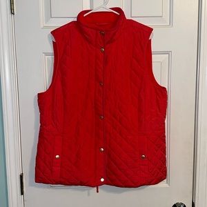 Dark Coral Talbots Vest size XL